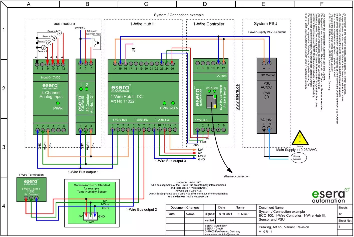 1-Wire Controller 1, intelligent system interface