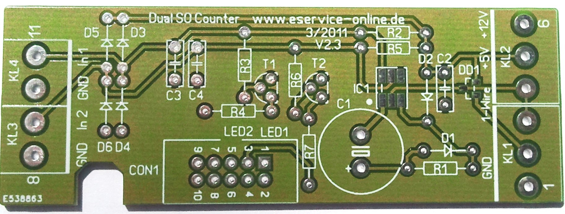 1-Wire S0 counter board